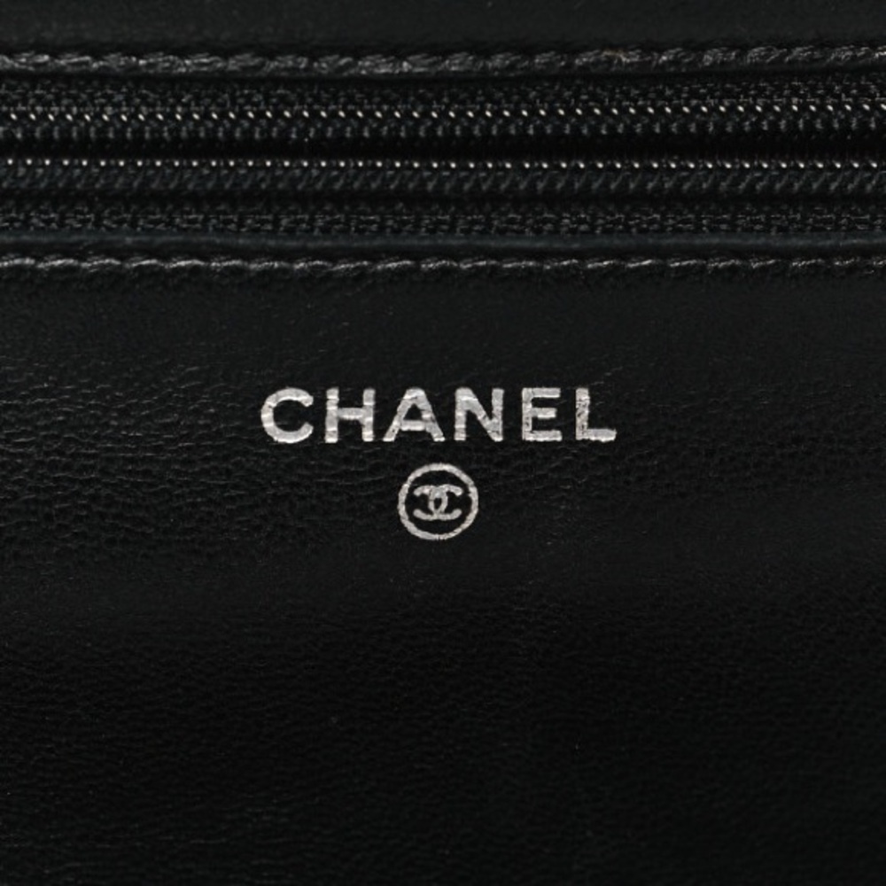 Chanel Quilted Black Lambskin Wallet On Chain, SHW - Picture 3 of 6